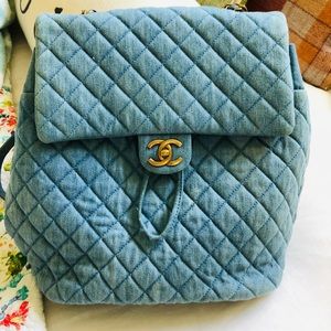 ❄️❄️❄️SOLD❄️❄️❄️RARE ⭐️ Light Denim Urban Spirit Chanel Backpack